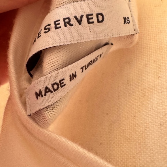 Reserved White Tee with Green Floral Design - Picture 3 of 3